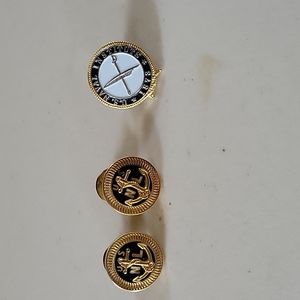 Three Navy Uniform Lapel Pins